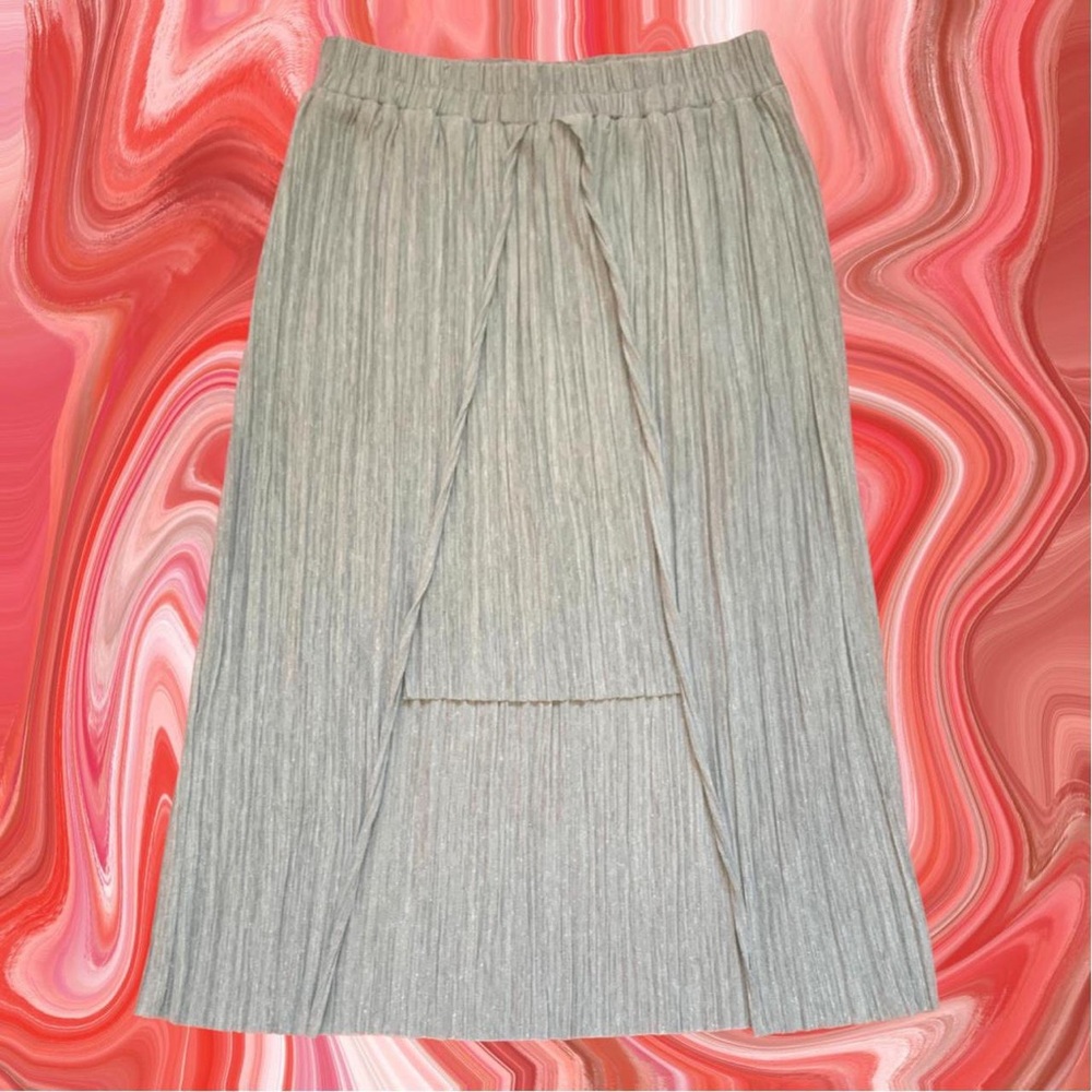 🌈4/$20🌈 Jersey Pleated High Waisted High Low Unique Skirt - XS